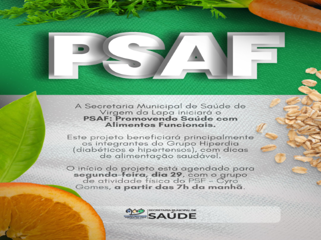 PSA: Promovendo Saúde com Alimentos Funcionais